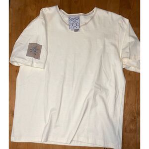 Surya Women's Large Sun‎ Patch Cream T-Shirt